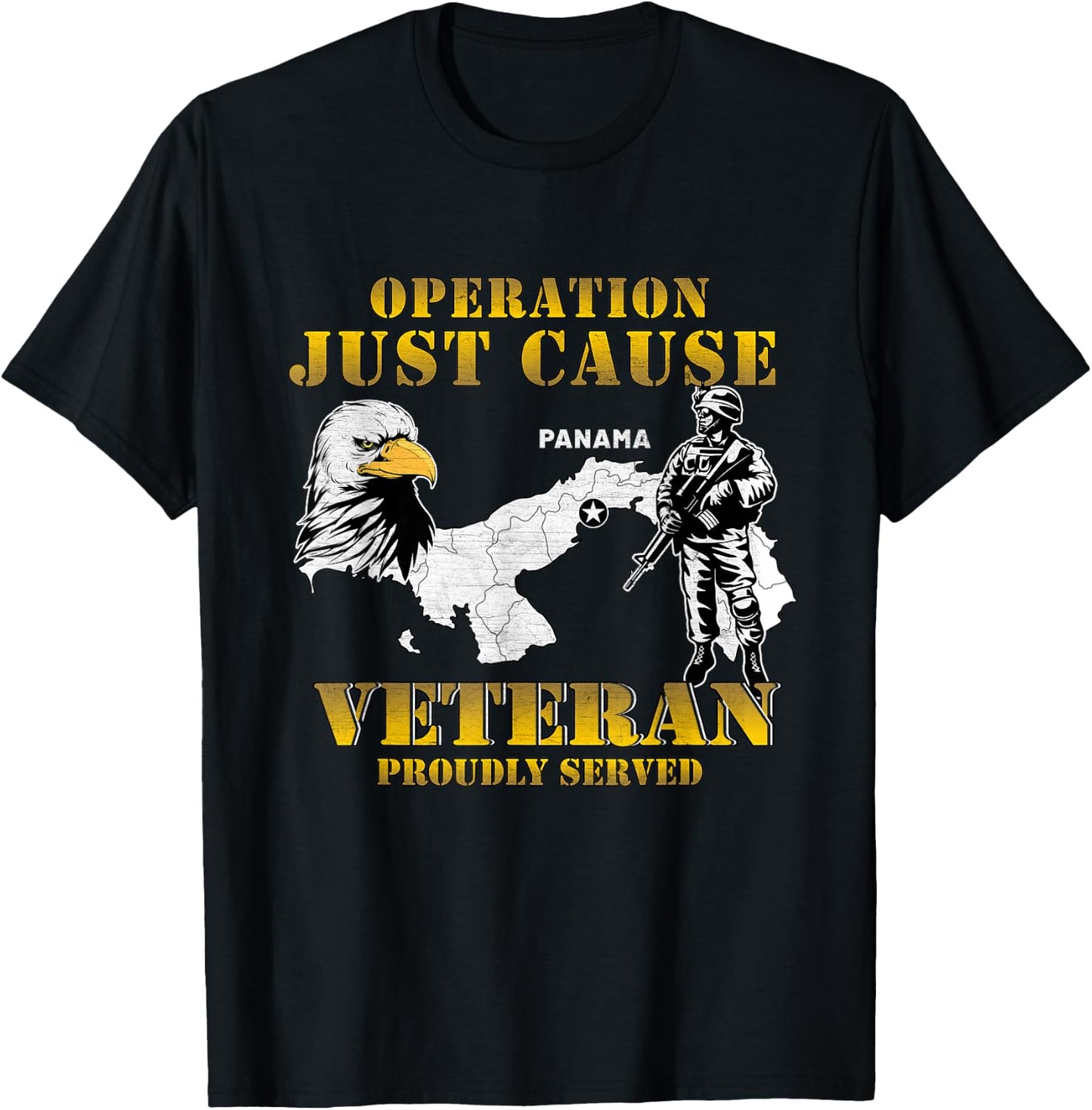 Operation Just Cause Panama Veteran Vintage Gifts T-Shirt - T-Shirt | Black
