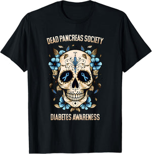 Diabetes Awareness - Dead Pancreas Society T-Shirt - T-Shirt | Black