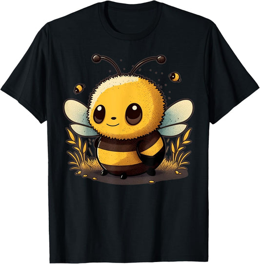 Cute Bee Lover Animal on Bee T-Shirt - T-Shirt | Black