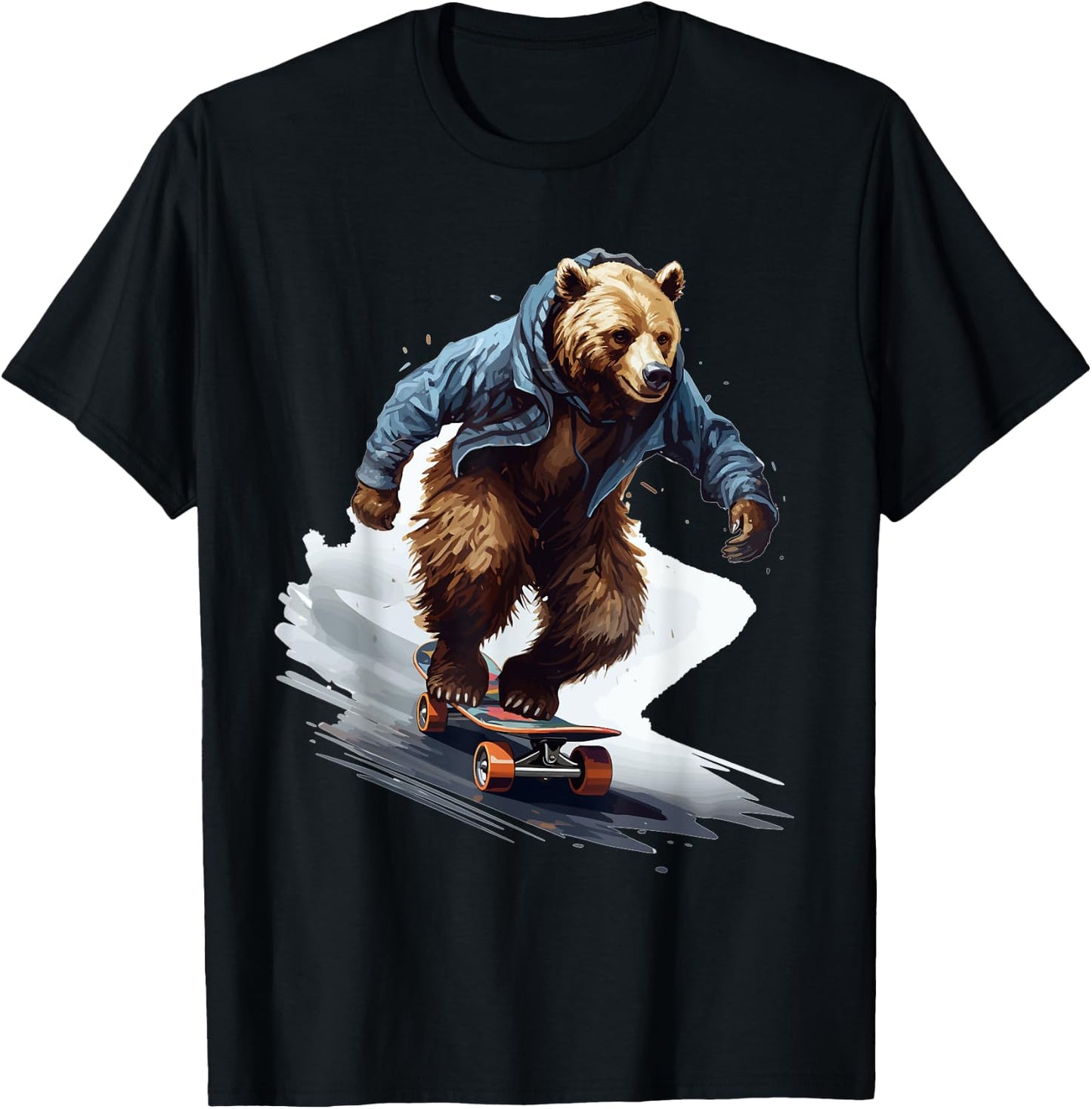 Grizzly Skater - Skateboard Skateboarder Skateboarding T-Shirt - T-Shirt | Black