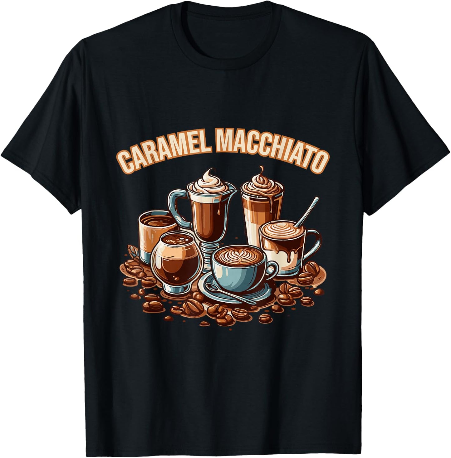 Caramel Macchiato Best Brew Coffee T-Shirt - T-Shirt | Black