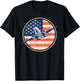 Airline Pilot American Flag Women Men T-Shirt - T-Shirt | Black