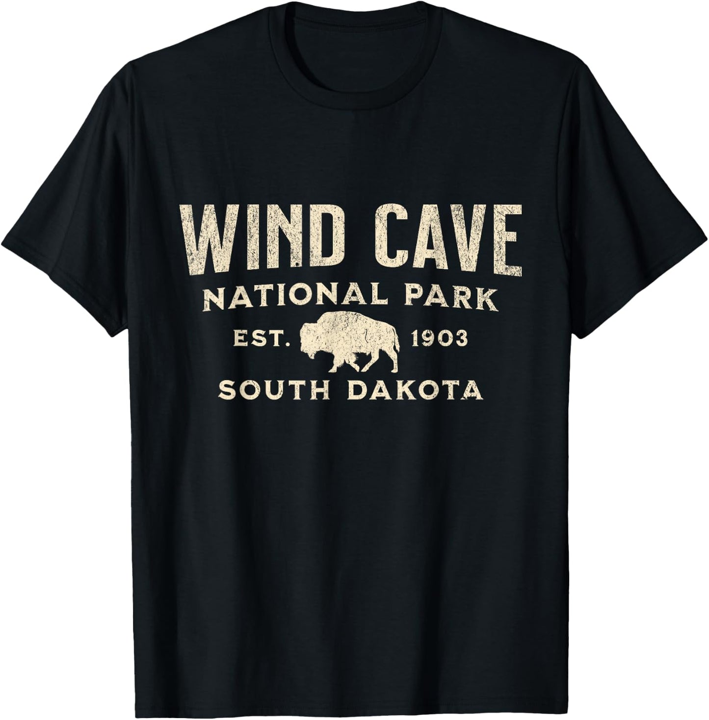 Wind Cave National Park T-Shirt - T-Shirt | Black