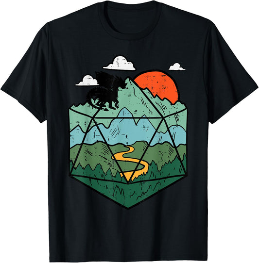 RPG Mountain Gamer Men Boys Kids Youth T-Shirt - T-Shirt | Black