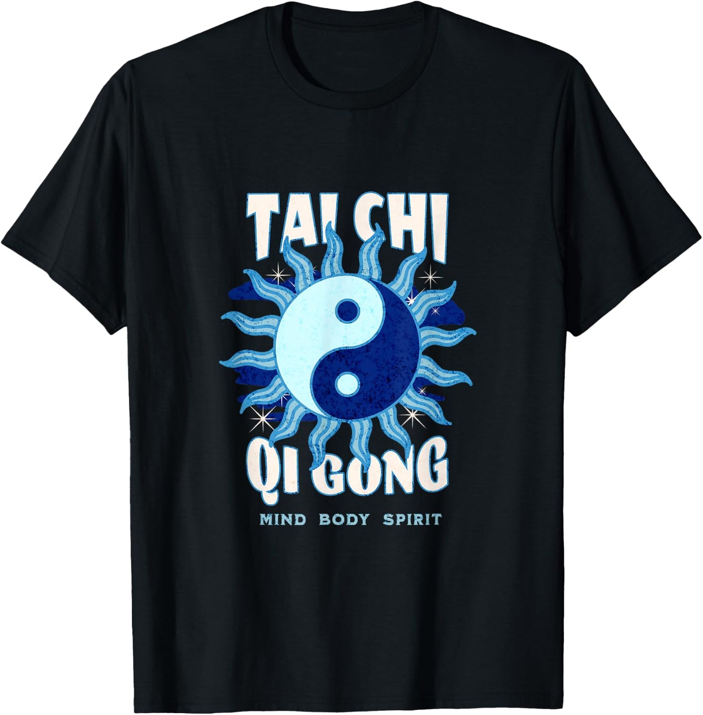 Tai Chi Martial Arts Ying Yang Qi Gong Balance Breathing T-Shirt - T-Shirt | Black