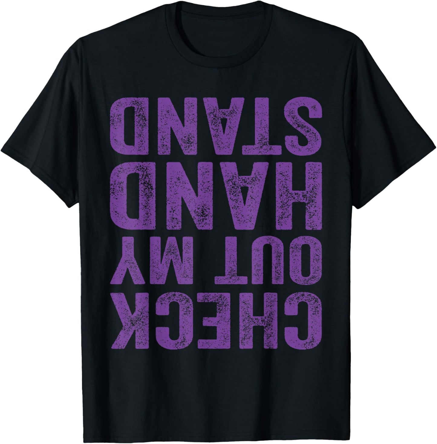 Check Out My Handstand Gymnast Yoga Funny Boys Gymnastics T-Shirt - T-Shirt | Black