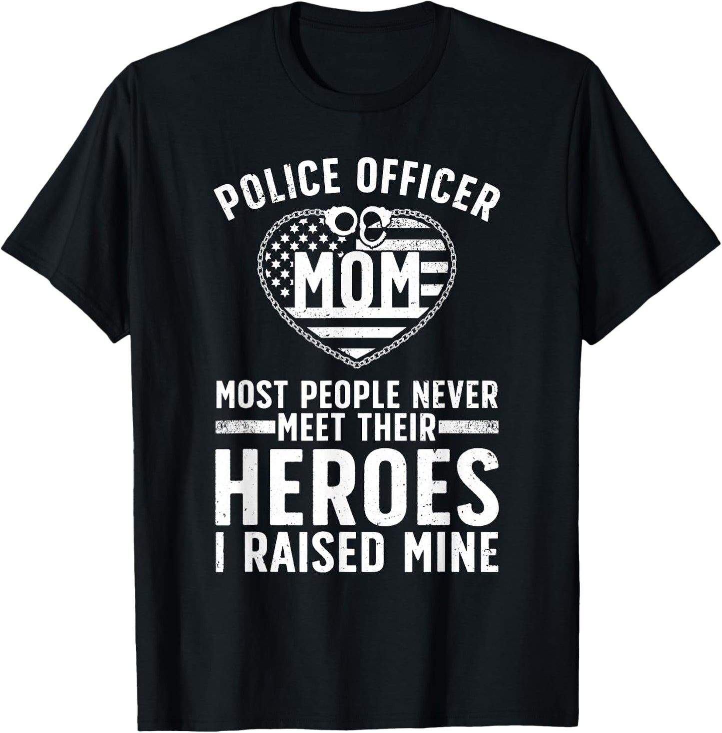 Police Officer Mom Art For Mother Women Cop Police Officer T-Shirt - T-Shirt | Black