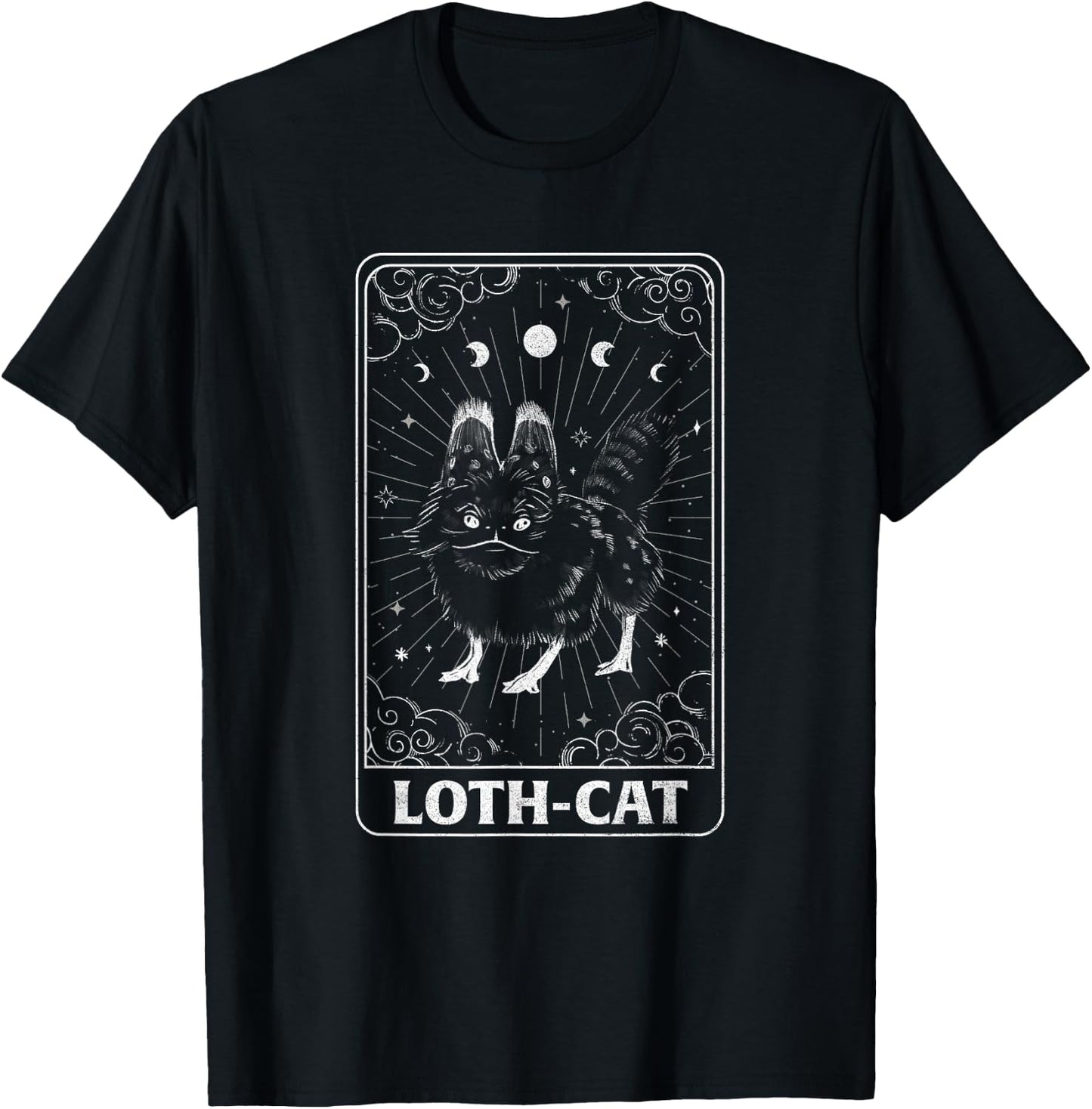 Star Wars: Ahsoka Loth-Cat Starry Celestial Tarot Card Line T-Shirt - T-Shirt | Black