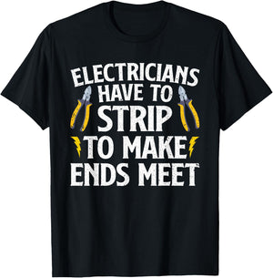 Funny Electrician Women Electrician Electrical Tools Small T-Shirt - T-Shirt | Black