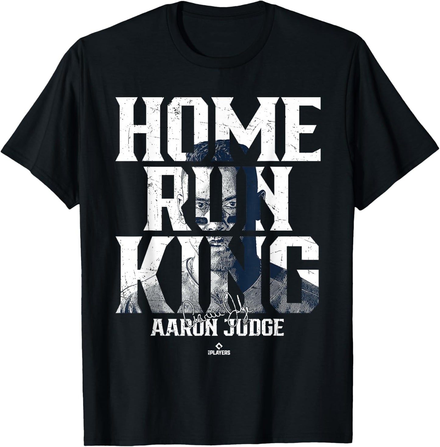 Home Run King Portrait Aaron Judge New York MLBPA T-Shirt - T-Shirt | Black