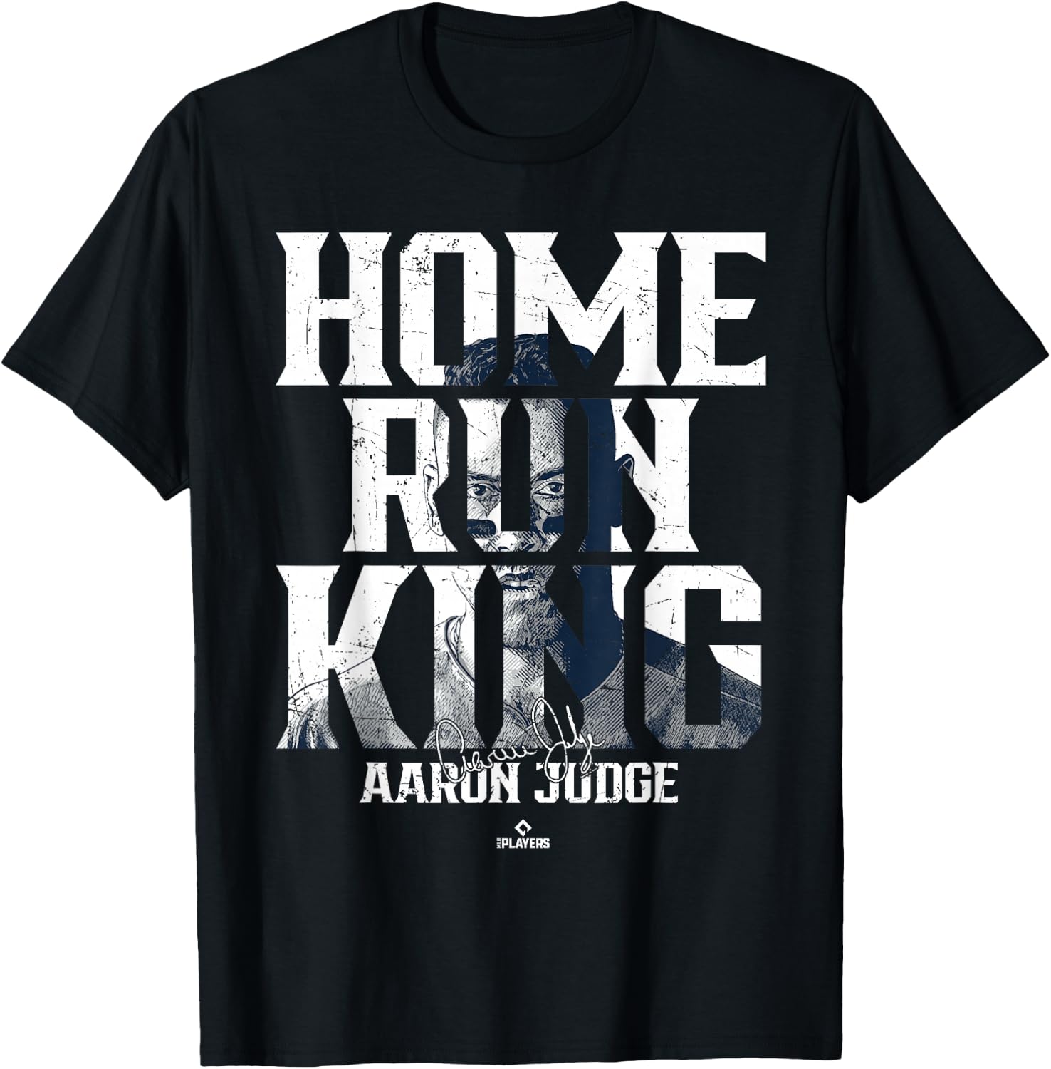 Home Run King Portrait Aaron Judge New York MLBPA T-Shirt - T-Shirt | Black