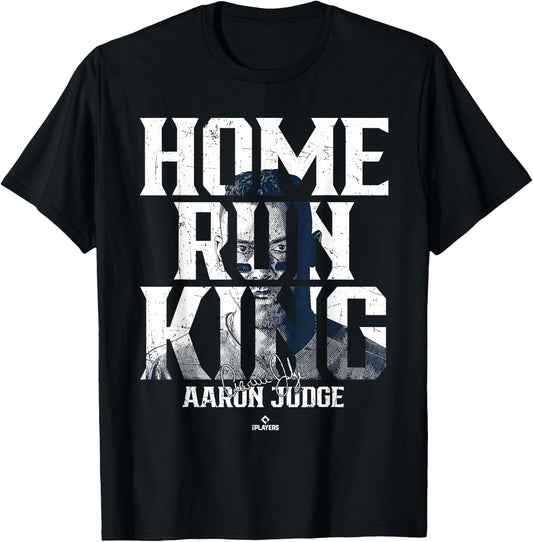 Home Run King Portrait Aaron Judge New York MLBPA T-Shirt - T-Shirt | Black