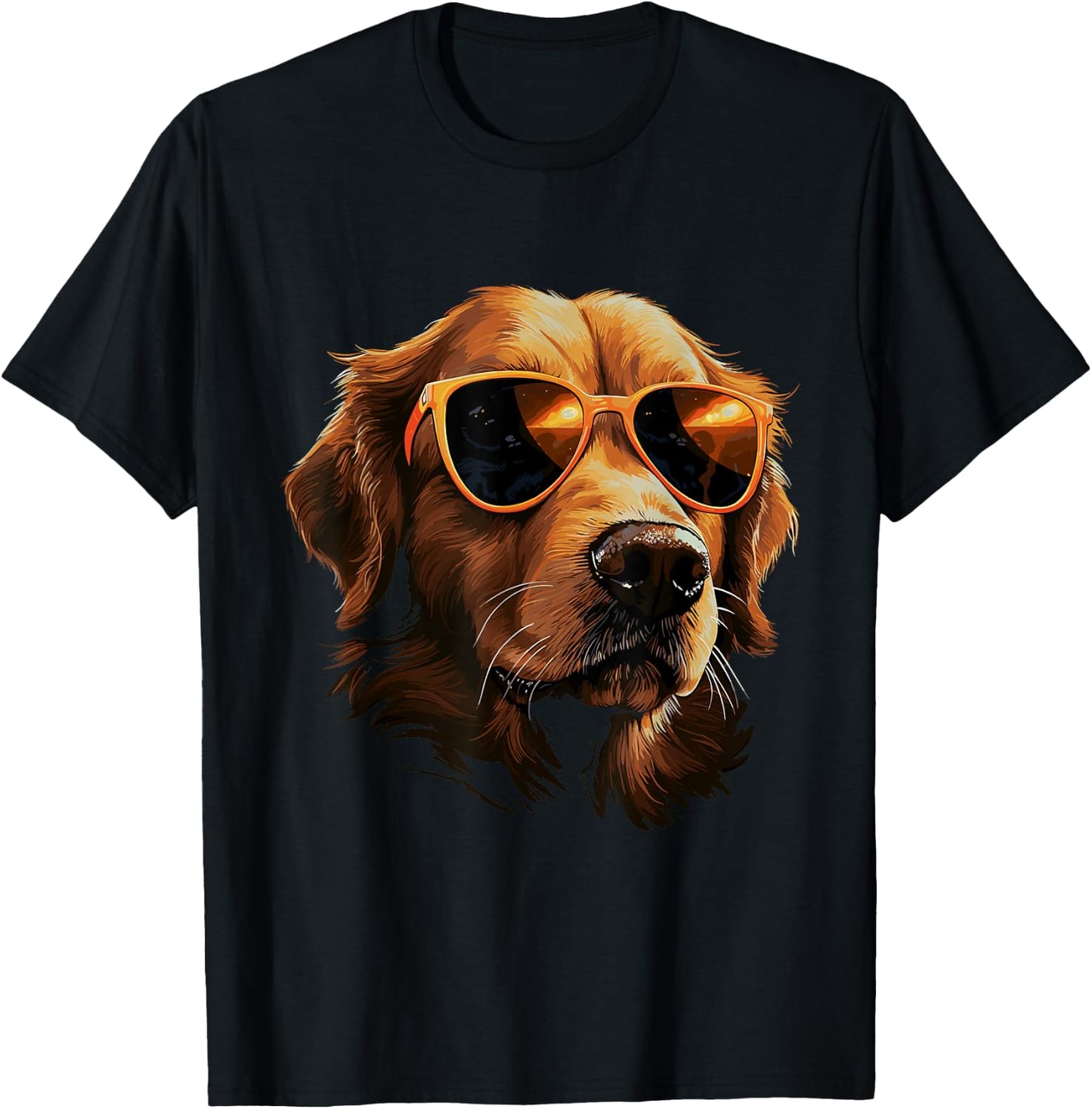 Golden Retriever Dog Sunglasses for Children Boys Girls T-Shirt - T-Shirt | Black
