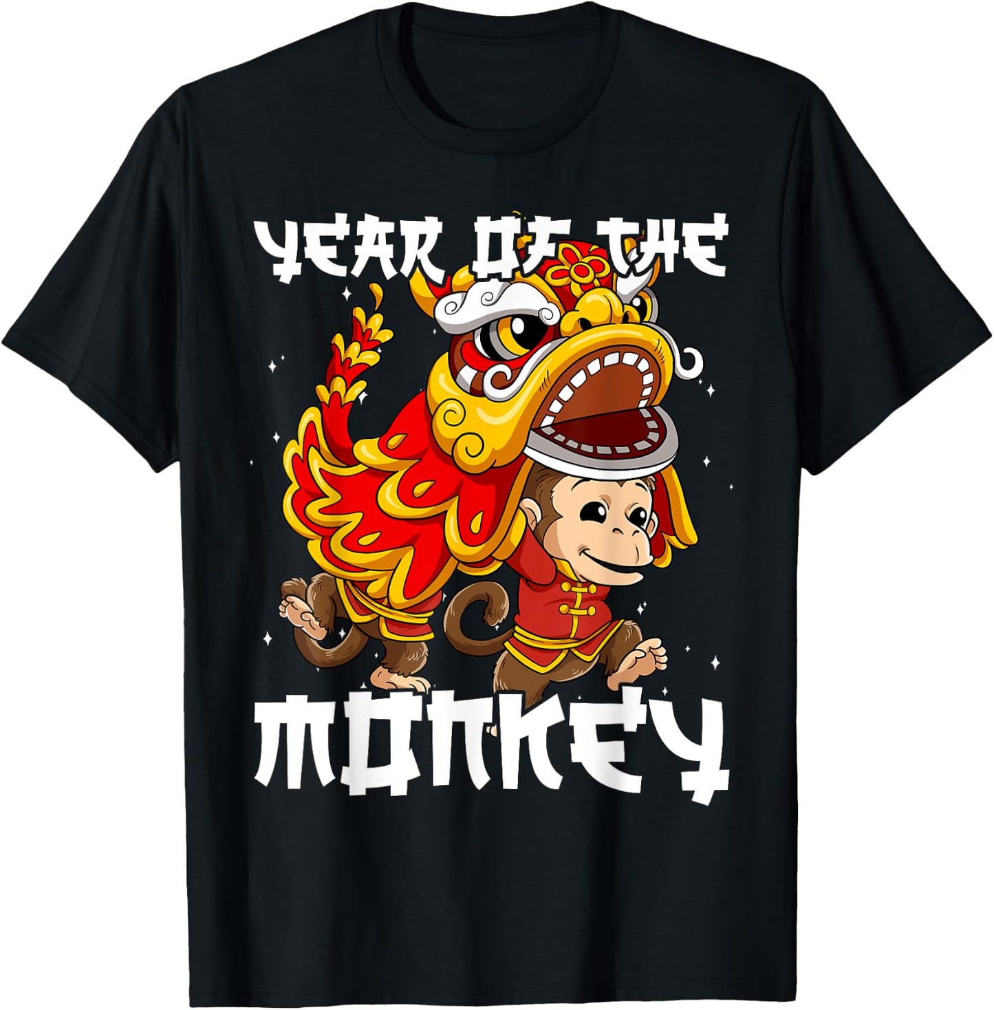 Year Of The Monkey Chinese Lunar New Year T-Shirt - T-Shirt | Black