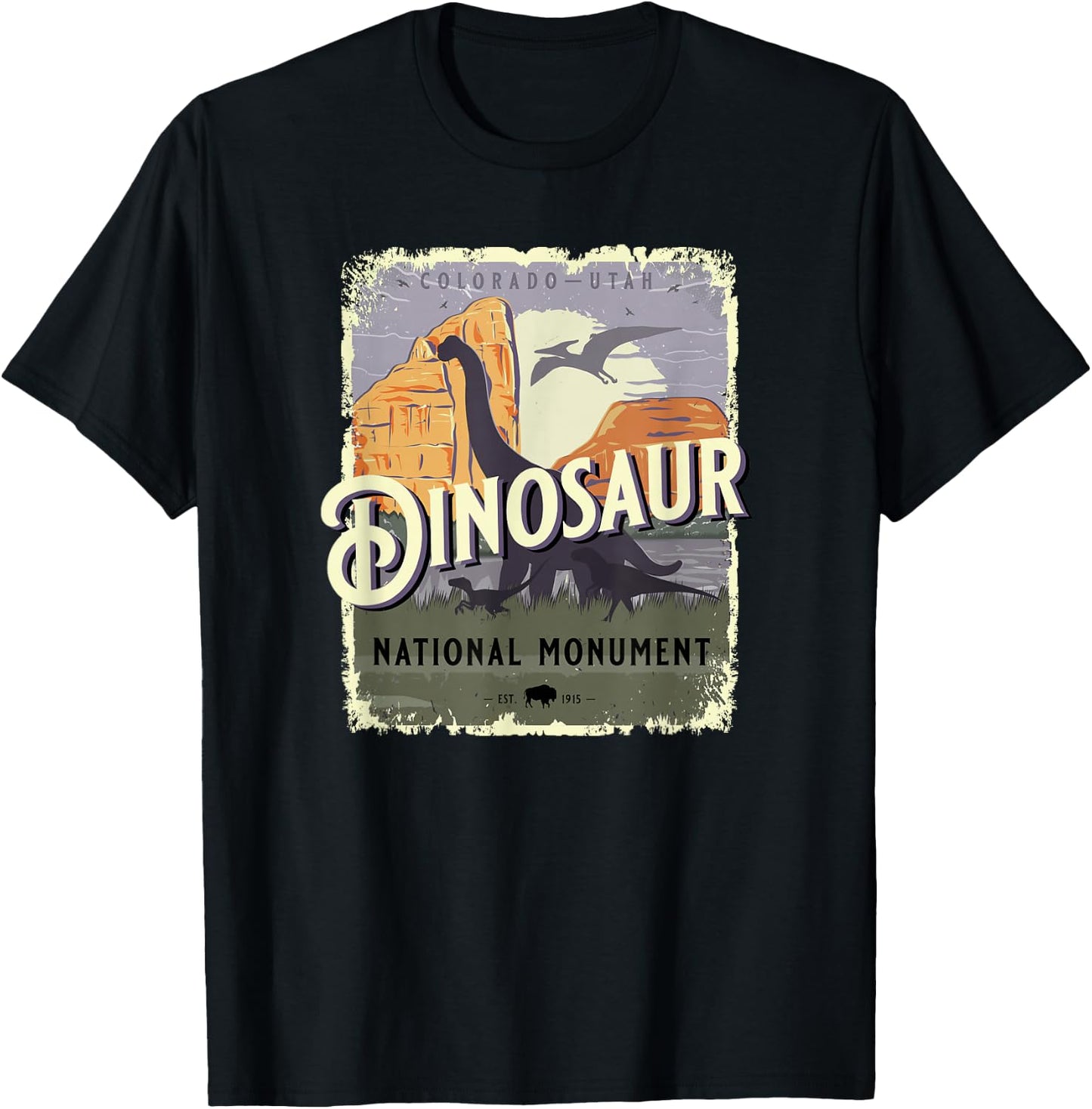 Dinosaur National Monument Colorado Utah USA Souvenir T-Shirt - T-Shirt | Black