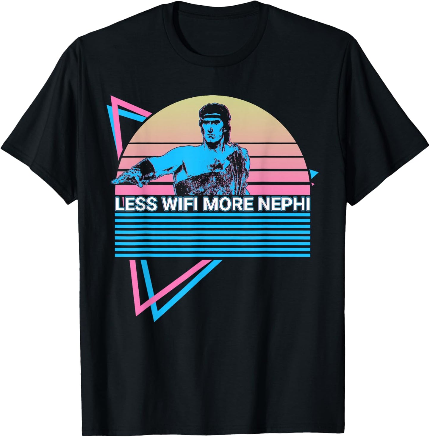 Mormon LDS Missionary Less WiFi More Nephi T-Shirt - T-Shirt | Black