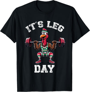 Funny Deadlifting Turkey Thanksgiving Leg Day Deadlift T-Shirt - T-Shirt | Black