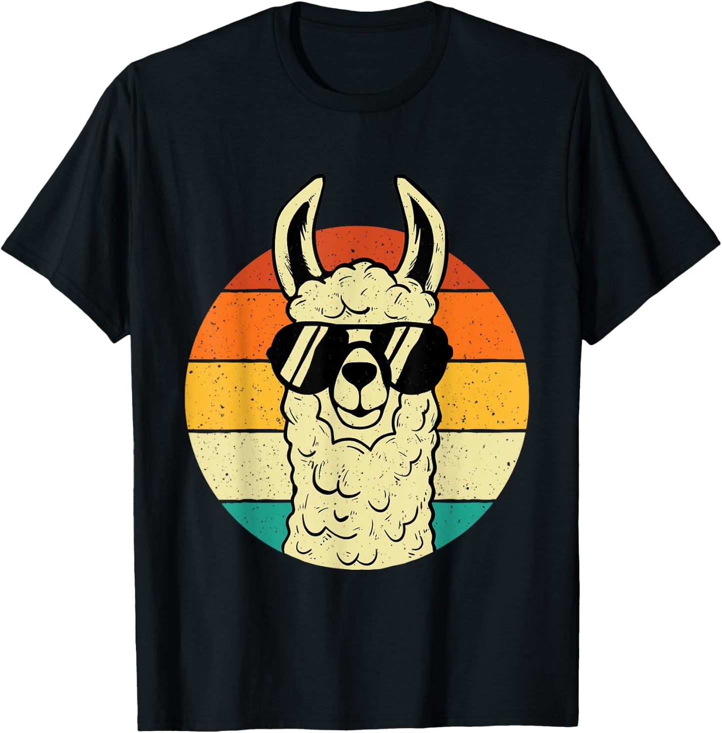 Retro Vintage Alpaca Lover - Farm Animal Zoo Farmer Breeder T-Shirt - T-Shirt | Black