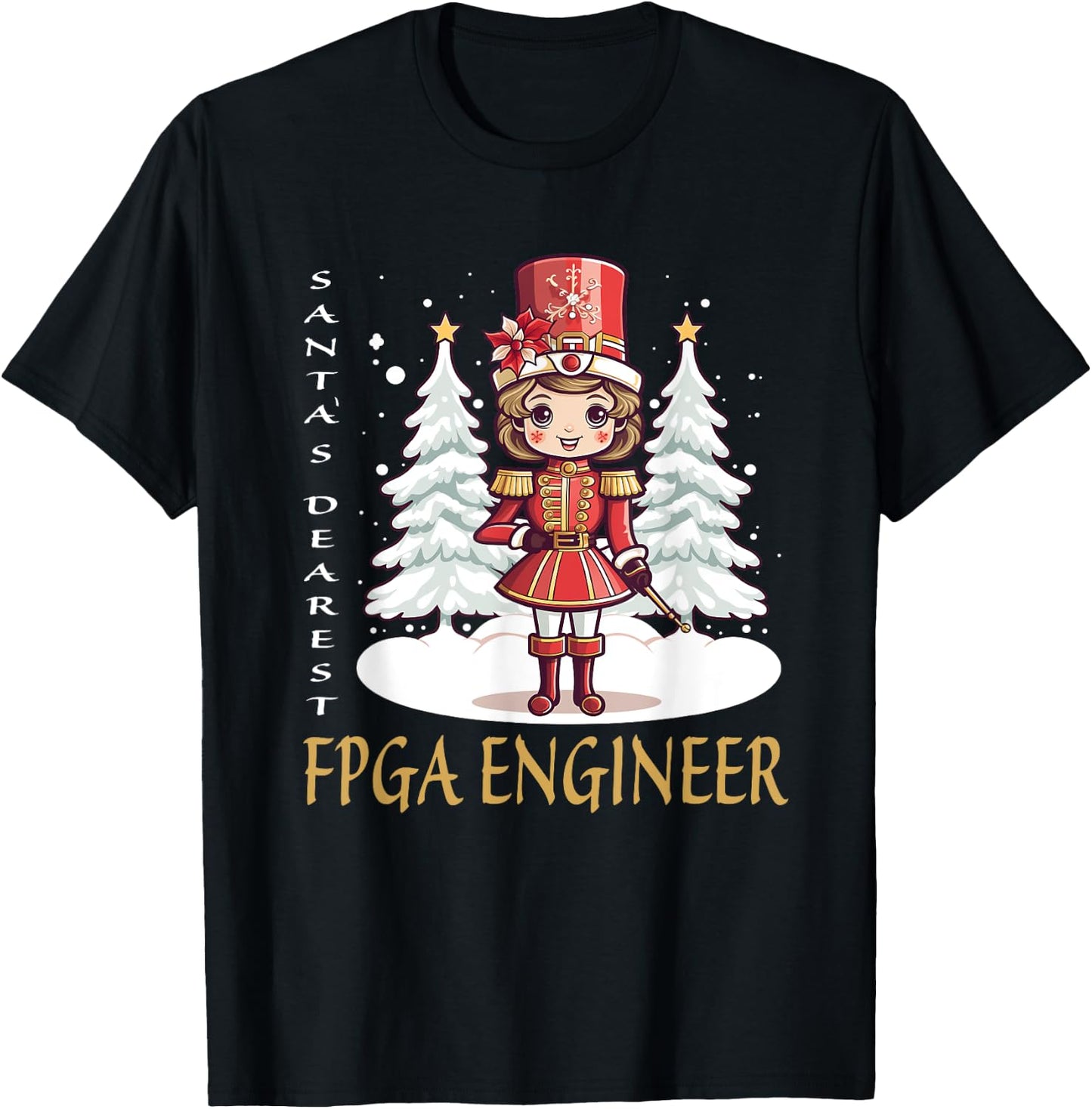 FPGA Engineer Christmas Classic Female Nutcracker T-Shirt - T-Shirt | Black
