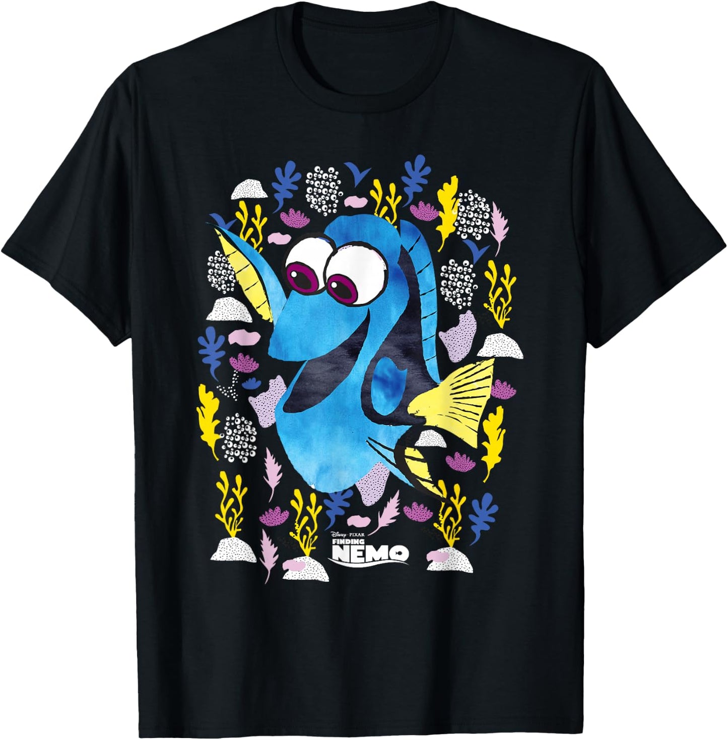 Disney PIXAR Finding Nemo Dory Just Keep Swimming T-Shirt - T-Shirt | Black