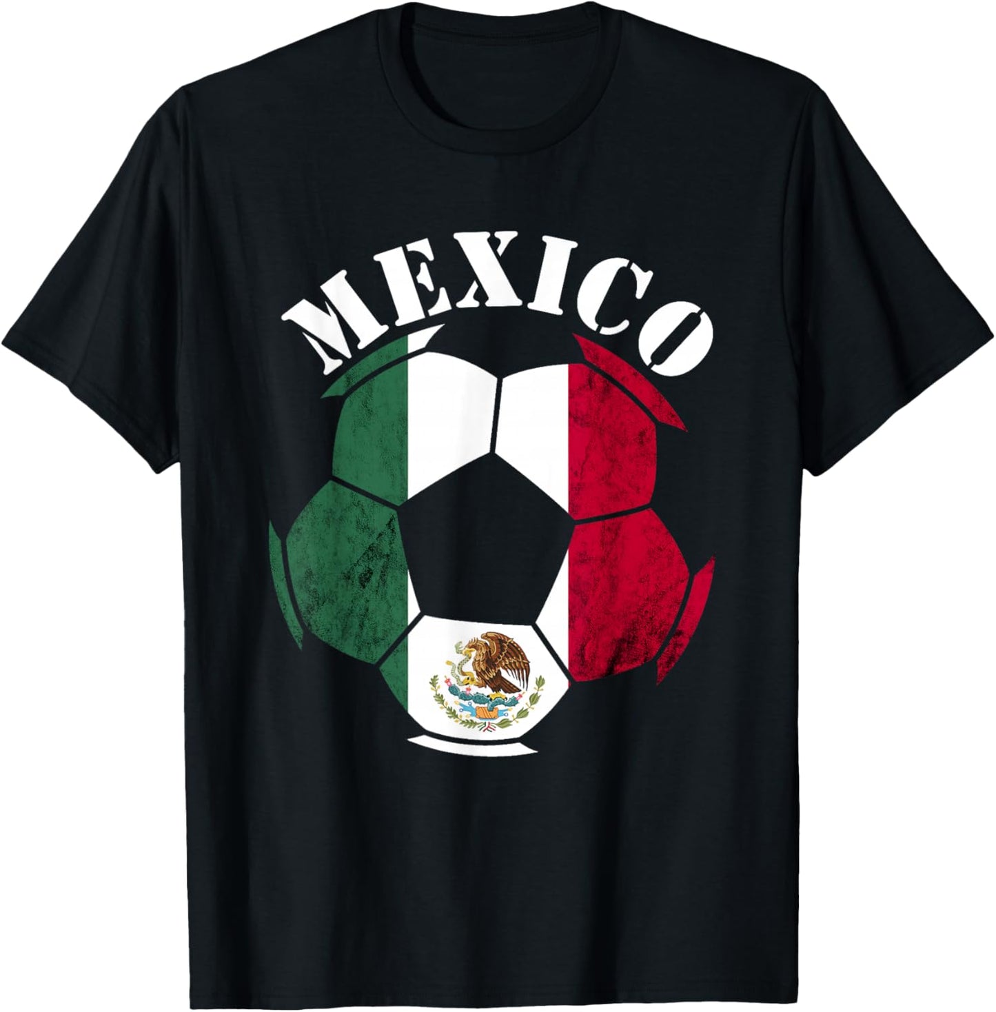Mexican Pride Ball Mexican Soccer Team Mexican Flag Mexico T-Shirt - T-Shirt | Black