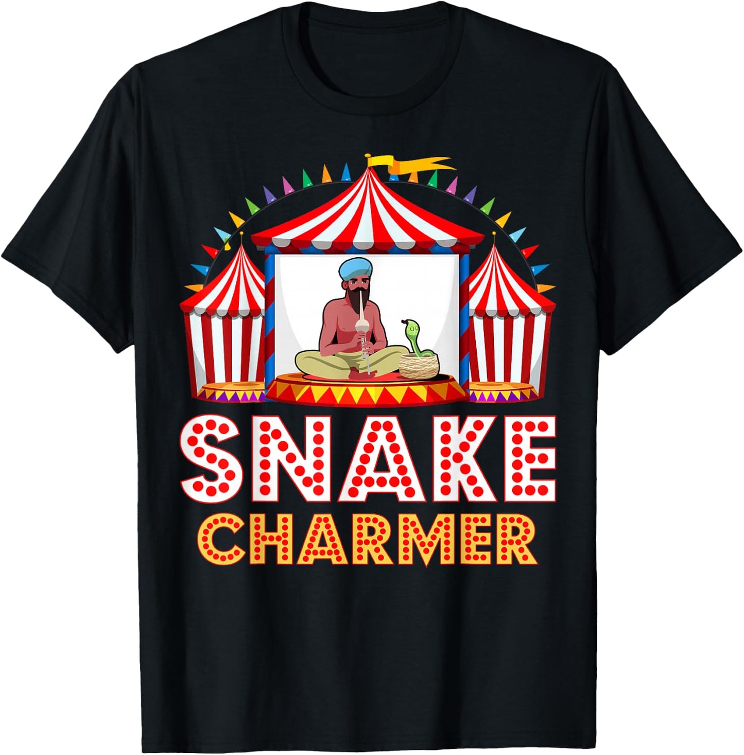Carnival Event Circus Staff Animal Trainer Snake Charmer T-Shirt - T-Shirt | Black