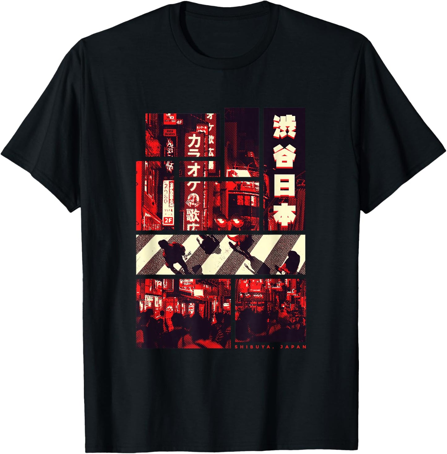 Aesthetic Vaporwave. Japan Style 80s 90s Tokyo Shibuya T-Shirt - T-Shirt | Black