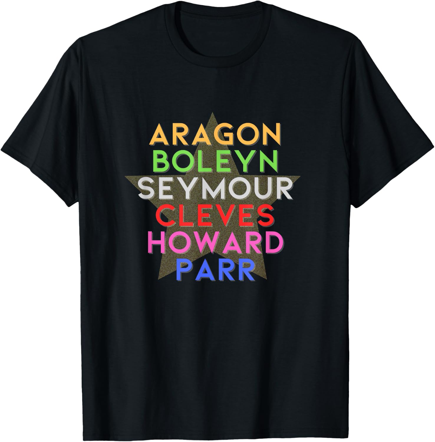 Six Wives of Henry VIII Characters Musical Theatre Musicals T-Shirt - T-Shirt | Black
