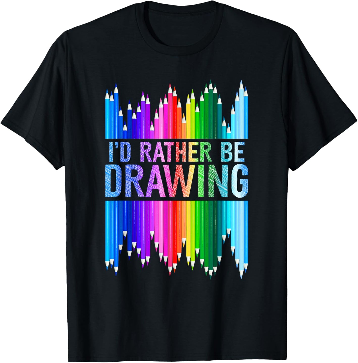 Sketchy, Artist, Art Lover, Colouring Pencils T-Shirt - T-Shirt | Black