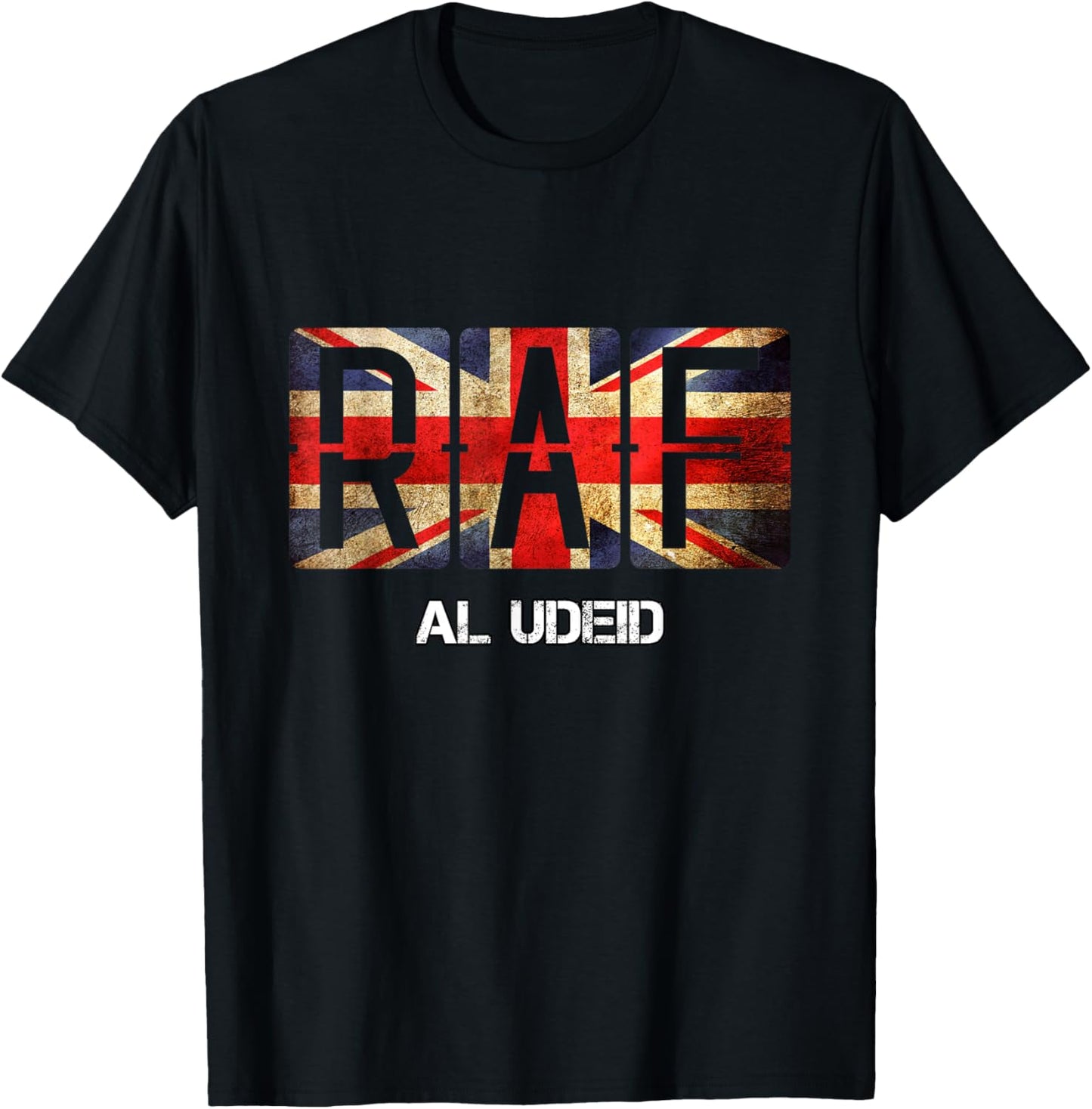 RAF Al Udeid Qatar Vintage Distressed Airforce T-Shirt - T-Shirt | Black