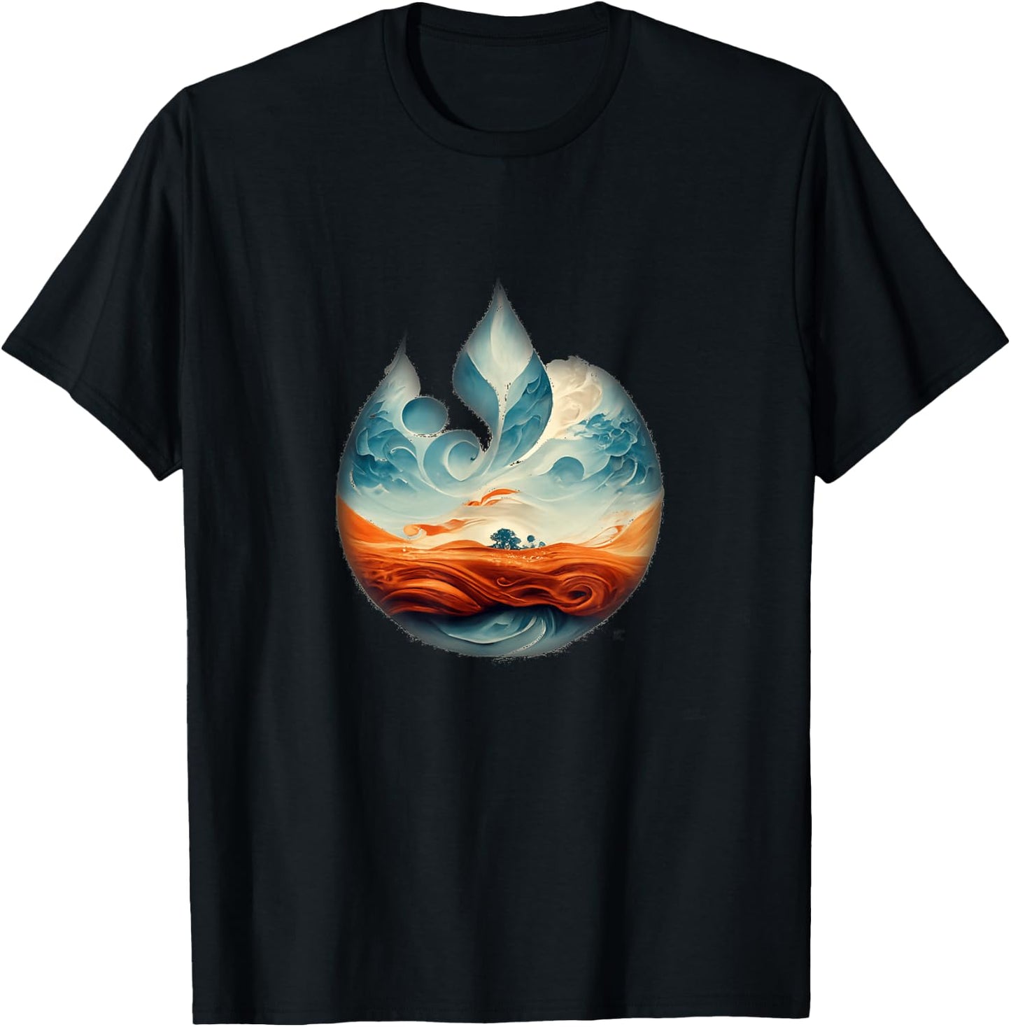 Logo of Water Fire Earth Wind T-Shirt - T-Shirt | Black