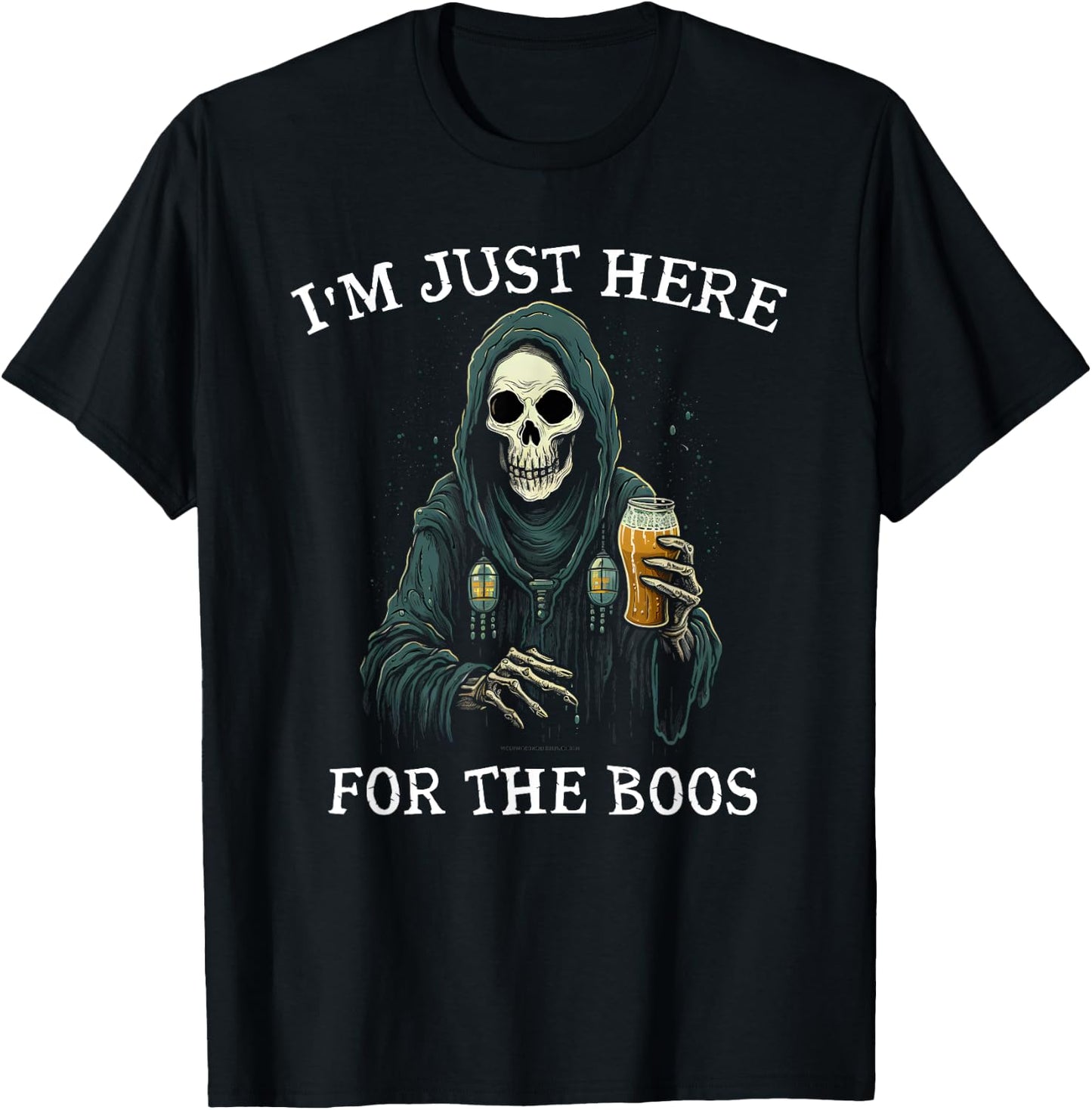 Funny Halloween I'm just here for the boos costume T-Shirt - T-Shirt | Black