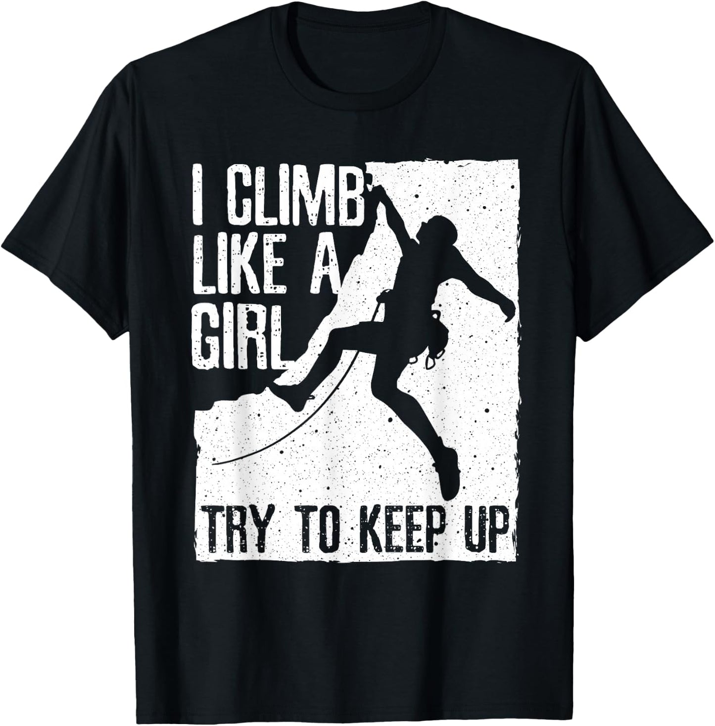 Cool Rock Climbing Design Girls Kids Climb Lovers T-Shirt - T-Shirt | Black