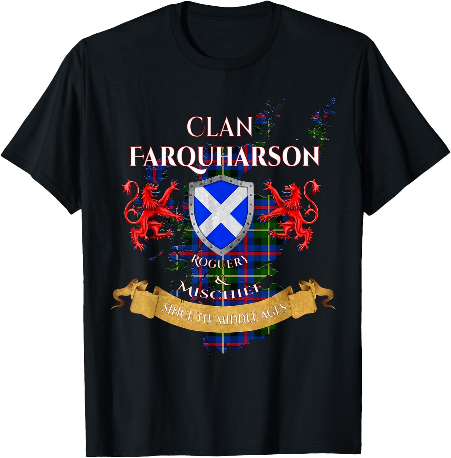 Farquharson Scottish Family Clan Middle Ages Mischief T-Shirt - T-Shirt | Black