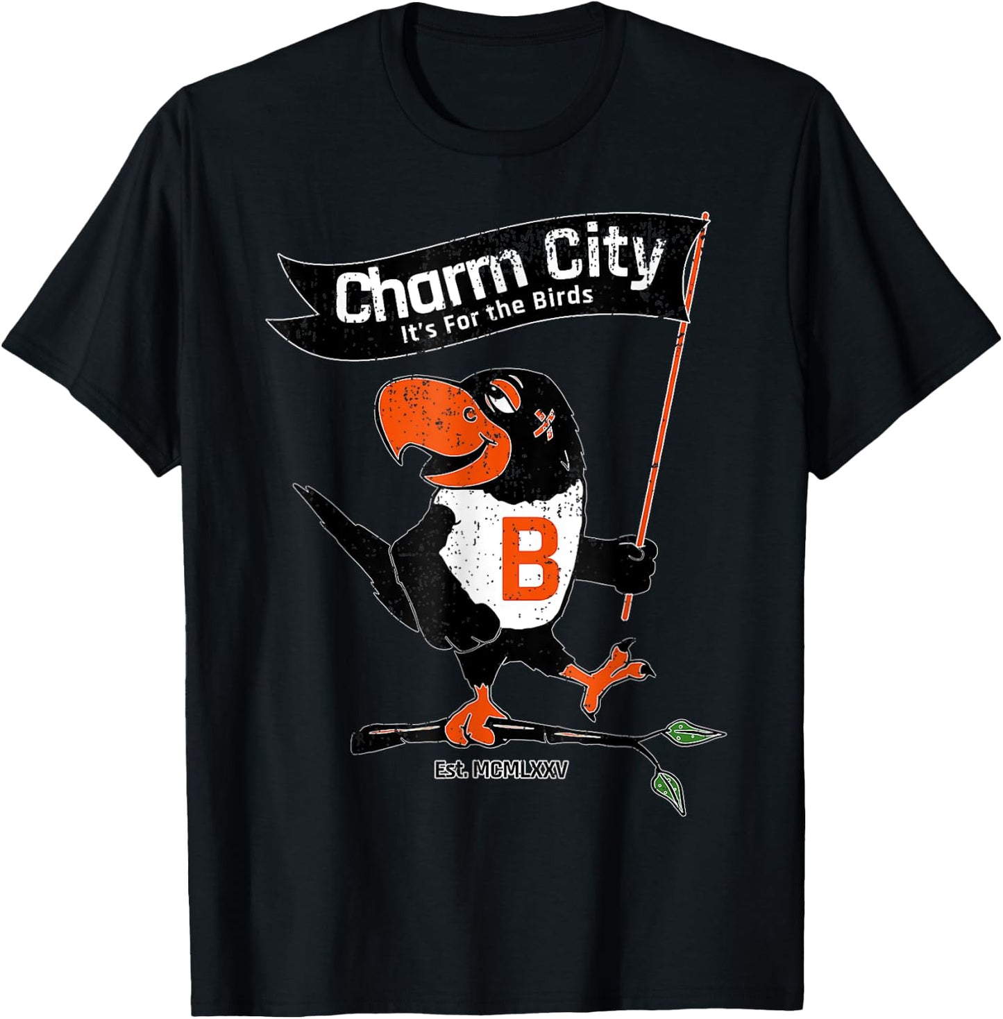 Baltimore Birds Maryland Charm City Pride T-Shirt - T-Shirt | Black