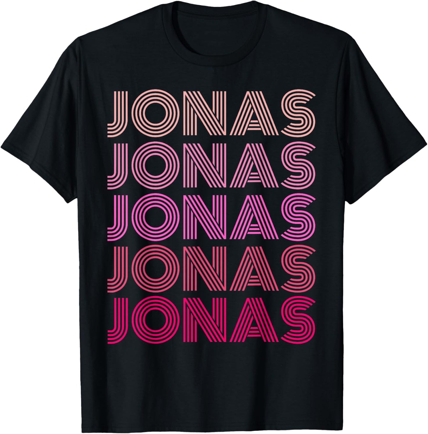Jonas Vintage Retro Pink T-Shirt - T-Shirt | Black