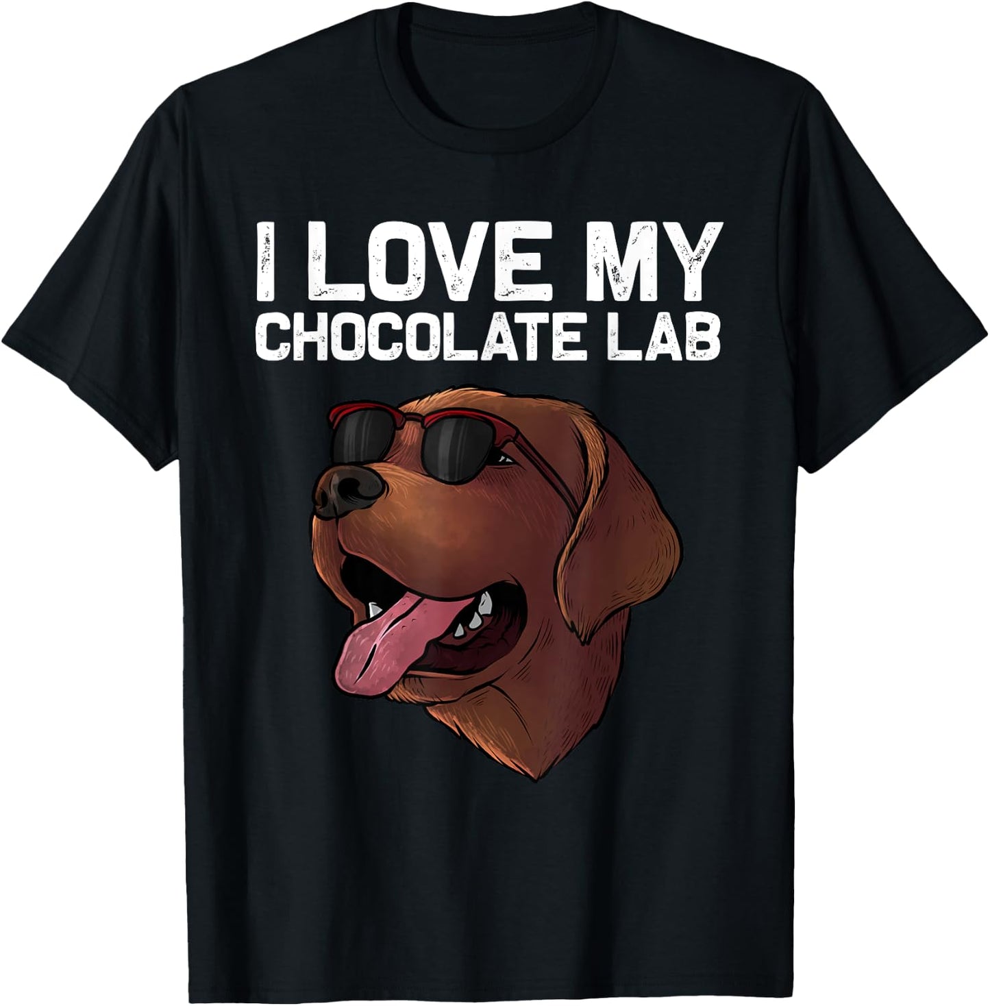 Cute Chocolate Lab Design Women Labrador Retriever T-Shirt - T-Shirt | Black