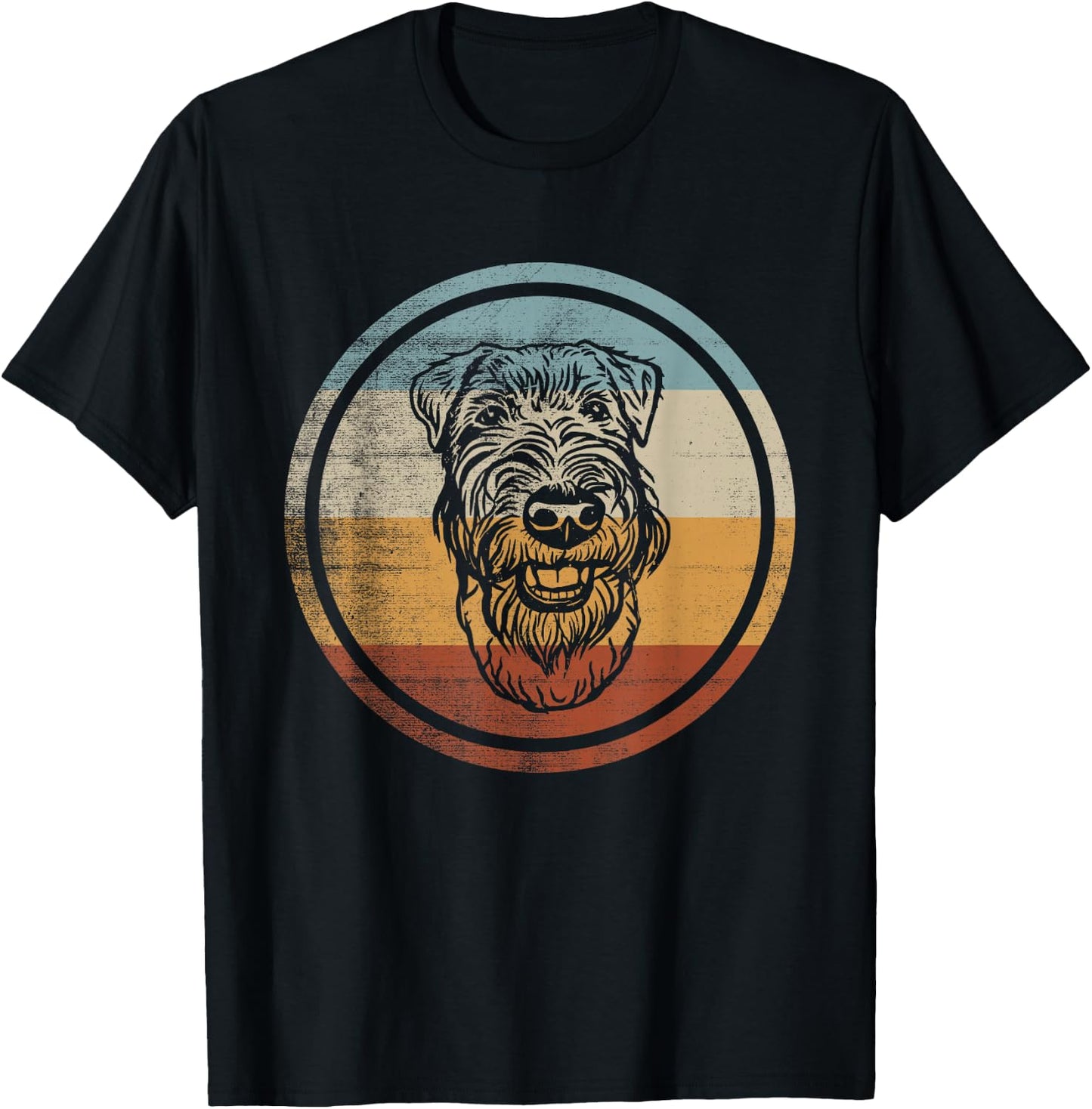 Retro Vintage Dog Design Welsh Terrier T-Shirt - T-Shirt | Black
