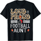Leopard Loud & Proud American Football Aunt Family Women T-Shirt - T-Shirt | Black