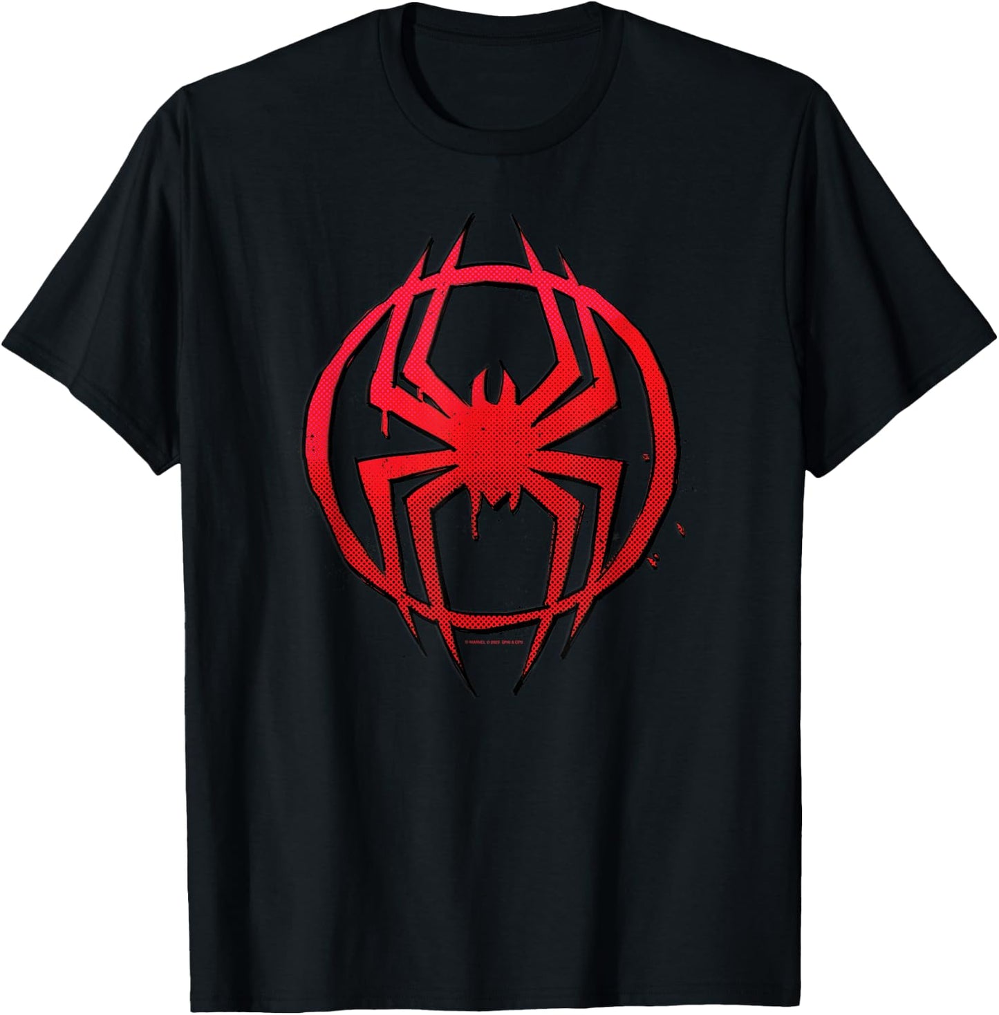 Marvel Spider-Man: Across The Spider-Verse Miles Symbol Dots T-Shirt - T-Shirt | Black
