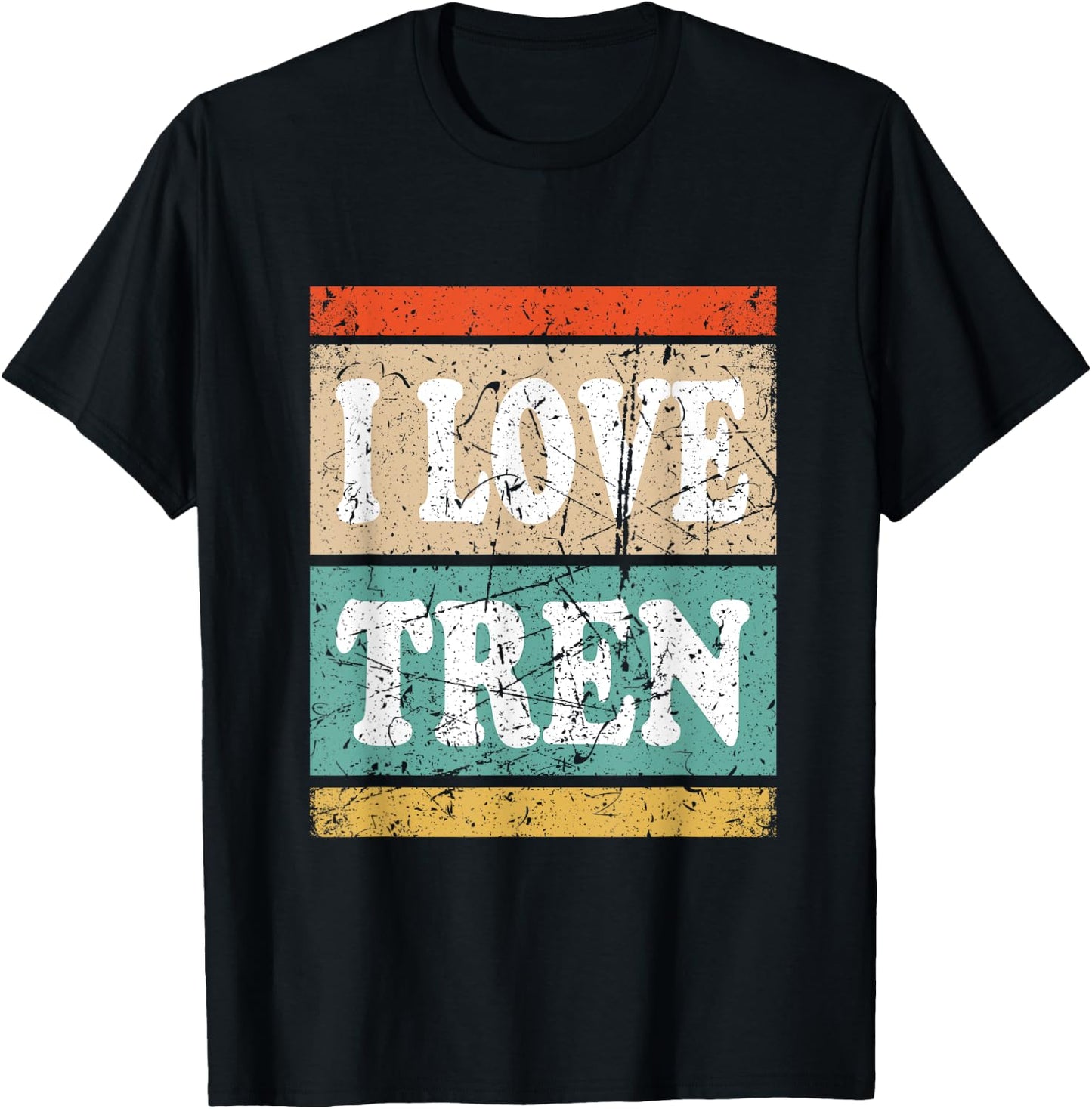 I Love Tren I Heart Tren Steroids Body Builder Funny Gym T-Shirt - T-Shirt | Black