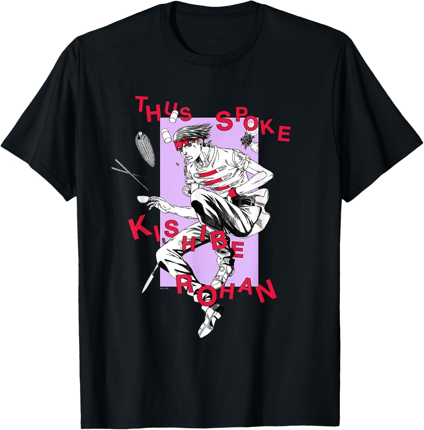 Thus Spoke Kishibe Rohan Rohan with Floating Logo T-Shirt - T-Shirt | Black