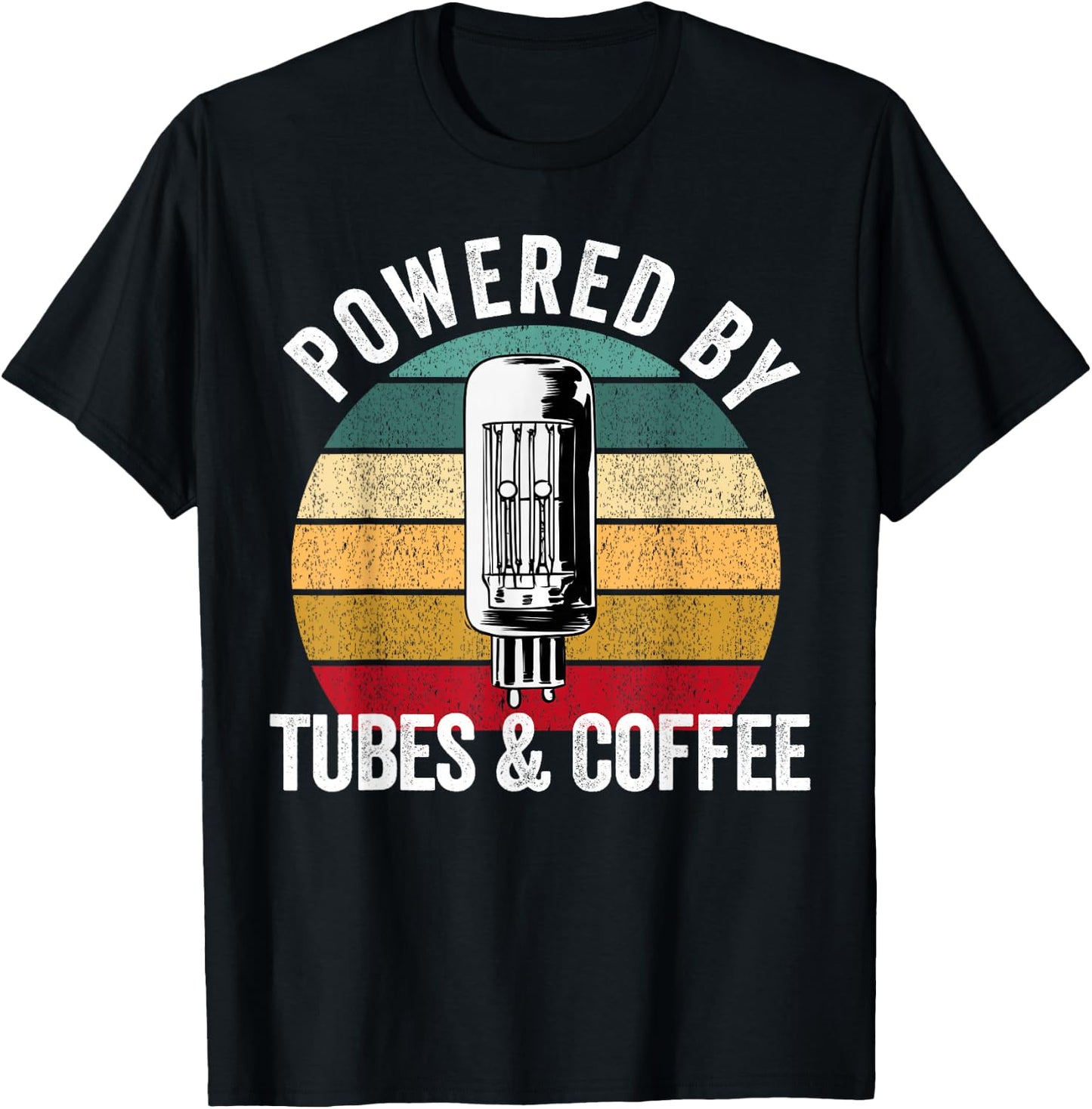 Vacuum tube Amp Amplifier Analog Audio Electron Valve Guitar T-Shirt - T-Shirt | Black