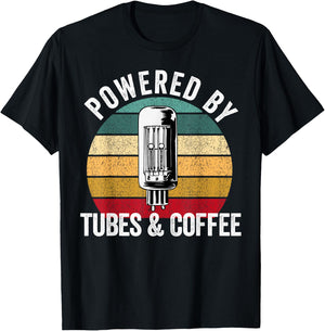 Vacuum tube Amp Amplifier Analog Audio Electron Valve Guitar T-Shirt - T-Shirt | Black