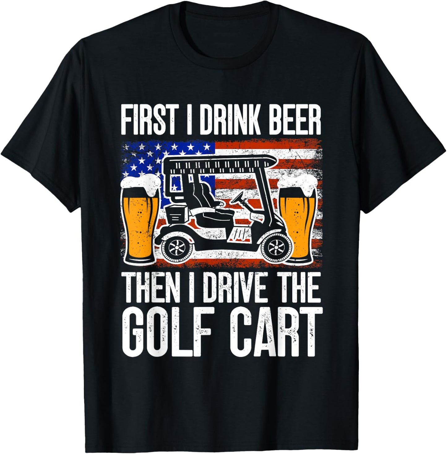 Funny Golf Cart T-Shirt - T-Shirt | Black