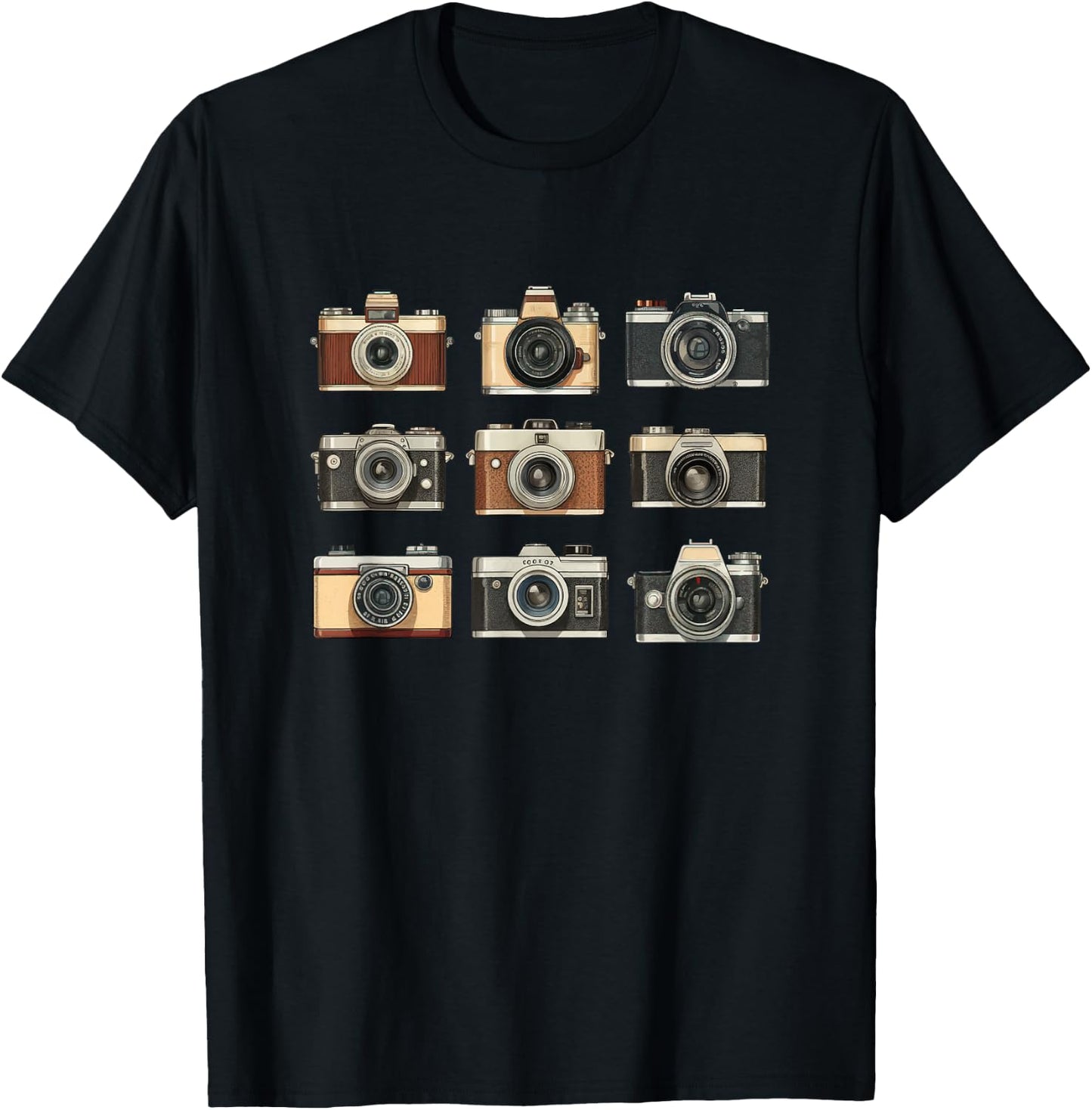 Vintage Camera Photography T-Shirt - T-Shirt | Black