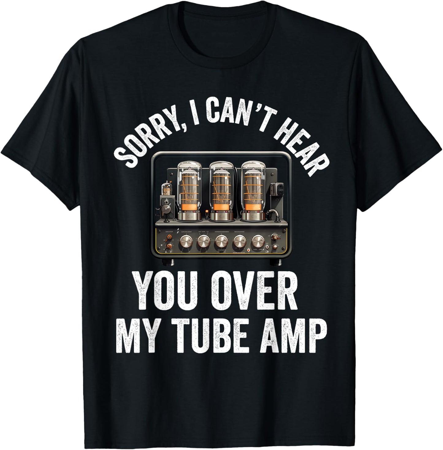Vacuum tube Amp Amplifier Analog Audio Electron Valve Guitar T-Shirt - T-Shirt | Black