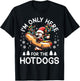 Hotdog Christmas Reindeer I'm Just Here For The Hotdog Men Women Kids T-Shirt - T-Shirt | Black