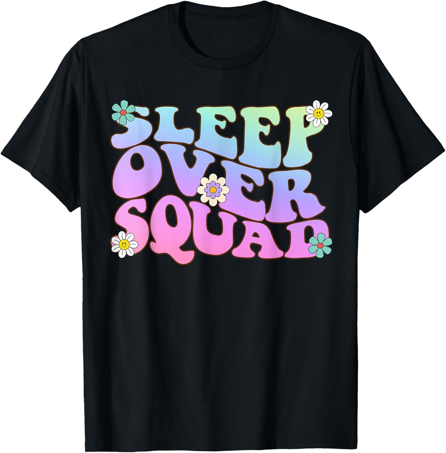Funny Party Pyjamas Cute Overnight Party Team Sleepover Squad T-Shirt - T-Shirt | Black
