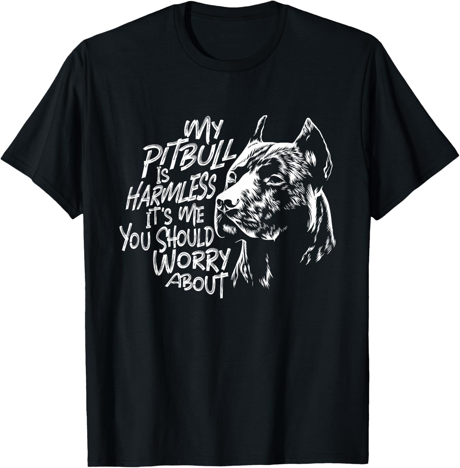 My Pitbull Is Harmless - Pet Breeder Canine Dog Lover Women T-Shirt - T-Shirt | Black
